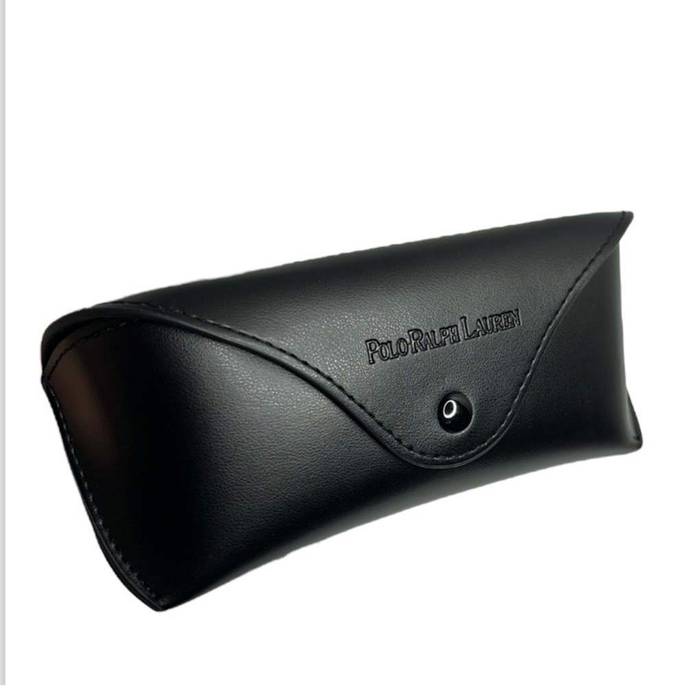 Polo Ralph Lauren Sunglasses Glasses Case Black Semi Hard Large Faux Leather
